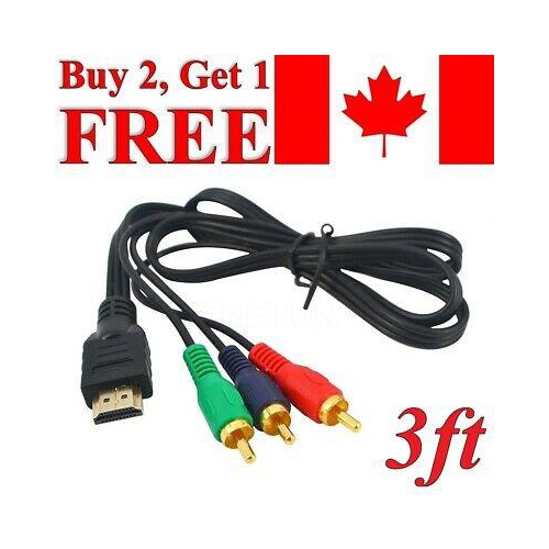 HDMI Male To 3 RCA Video Audio AV Component Converter Adapter Cable HDTV 1080P