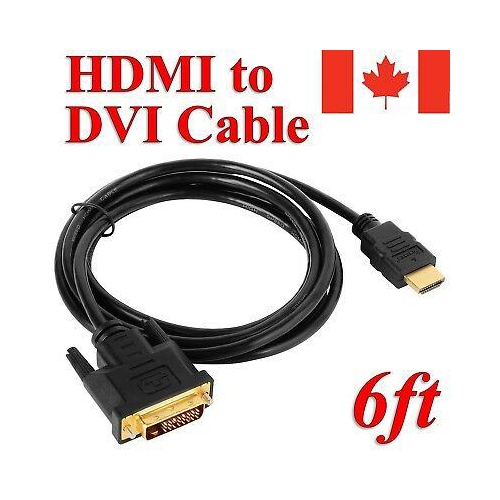 6FT HDMI Male to DVI-D Male Adapter Converter Cable Dual Link Computer