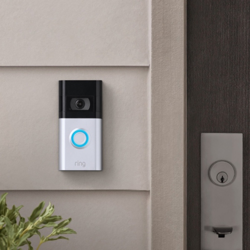 Ring Wi-Fi Video Doorbell 4 - Satin Nickel - Open Box