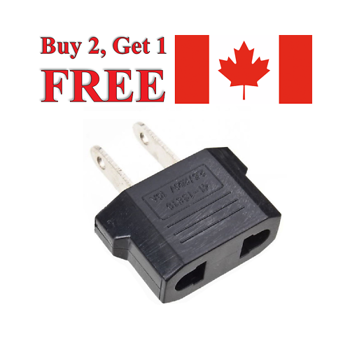 Adaptateur d’alimentation de voyage pour convertisseur UE vers É.-U. (Canada)