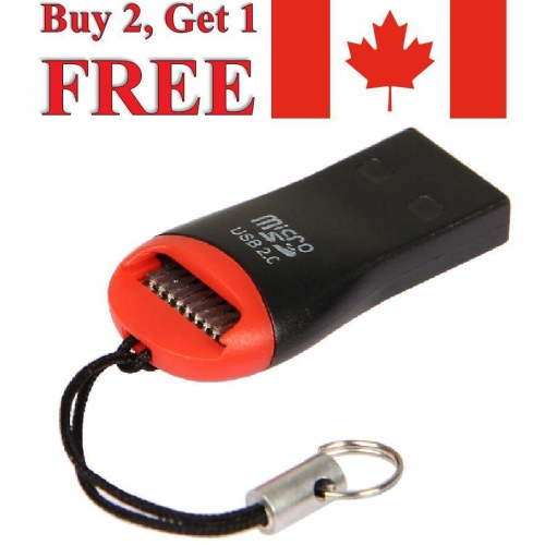 Portable USB 2.0 Flash Drive Adapter Micro SD and Micro SDHC Memory Card Reader