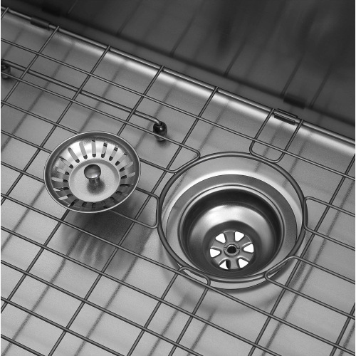 Ancona 32" Single Bowl Undermount Kitchen Sink with Grid and Roll-Up Mat in PVD Gunmetal