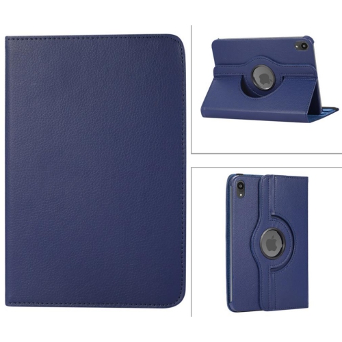 KEEGUARD  Dark Case for Ipad Mini 6 6 Gen 2021 8.3 " Rotating Smart Pu Leather Cover In Blue