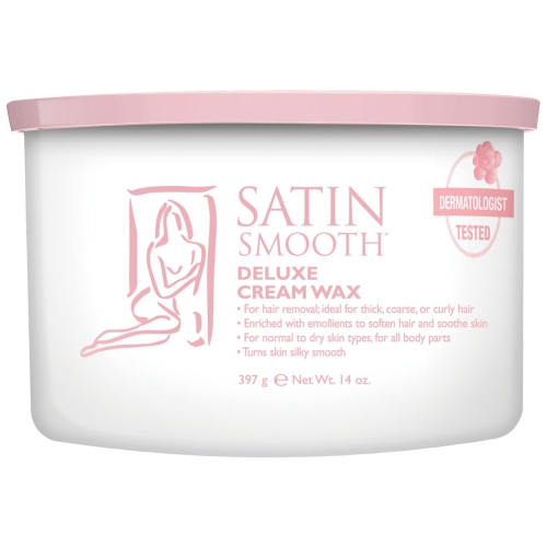 SATIN SMOOTH DELUXE CREAM WAX 14 OZ - SSW14CRG