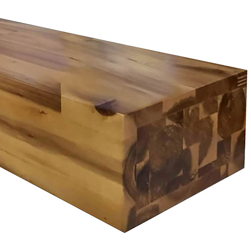 Manteau de cheminée/tablette murale de 60 po en bois d'acacia d'Elements - Lustre naturel