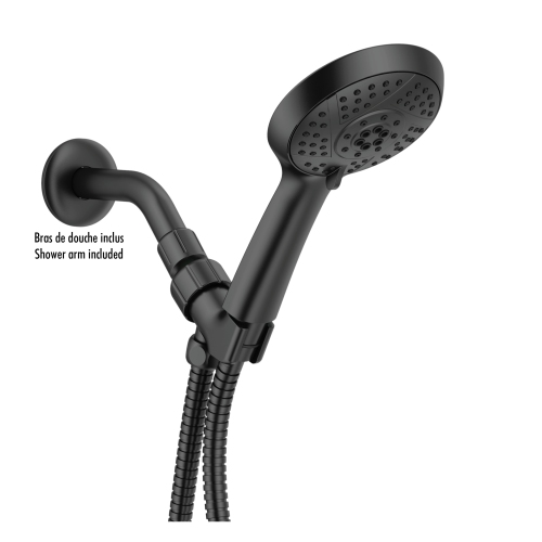 Akuaplus® Hand Shower Kit - 5 settings - Matte Black