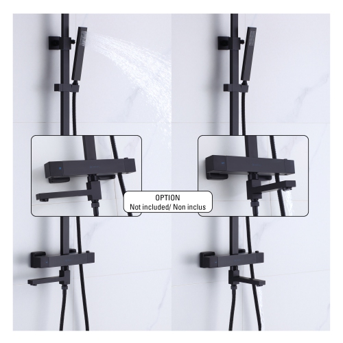 Akuaplus® Irene 2 Shower Column with Hand Shower - matte black