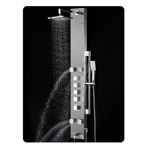Akuaplus® Nora Shower Panel - Stainless Steel