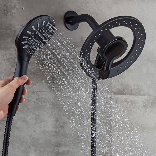 Akuaplus®Magnetic 6-Setting Hand Shower - Matte Black