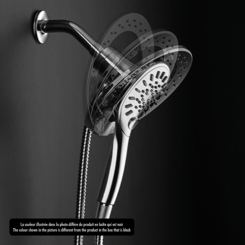 Akuaplus®Magnetic 6-Setting Hand Shower - Matte Black