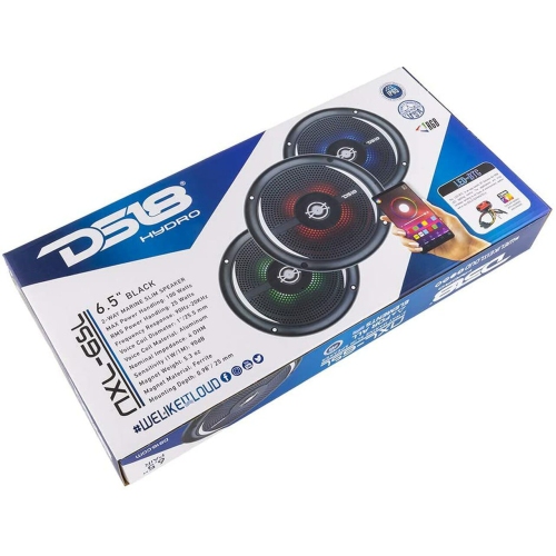 Haut-parleur nautique mince à 2 voies DS18 NXL-6SL/BK 6,5 po