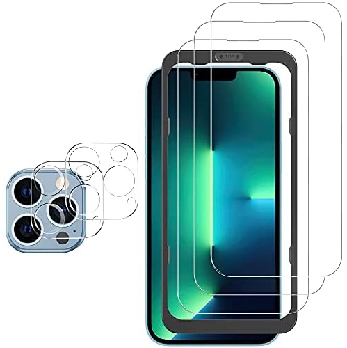 (KeeGuard) 3 Packs for iPhone 13 Pro Max 6.7 " 2021 Tempered Glass Screen Protector + 2 Camera Lens Protector