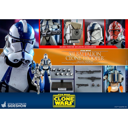 Star Wars The Clone Wars 12 Inch Action Figure 1/6 Scale - 501st Battalion Clone Trooper Hot Toys 906959