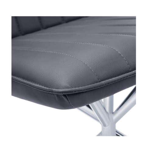Dining Chair, 2-pack with Chrome Legs, Grey