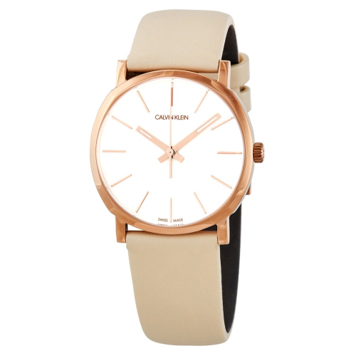 CALVIN KLEIN Posh Quartz White Dial Ladies Watch K8Q336X2