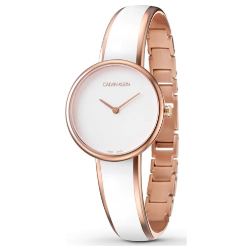 CALVIN KLEIN Seduce Quartz White Dial Ladies Watch K4E2N616