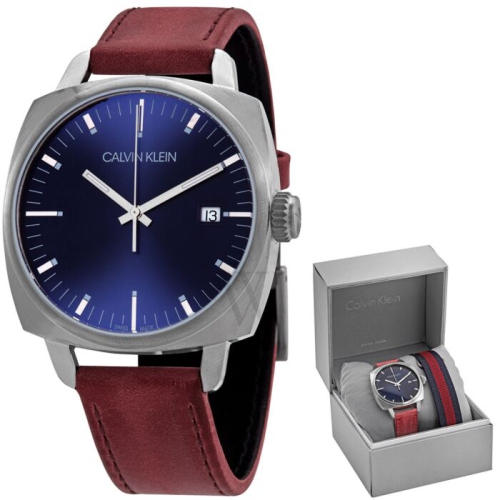 CALVIN KLEIN Fraternity Quartz Blue Dial Men's Watch Set K9N111ZN