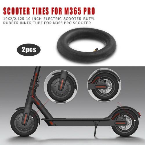 Tube intérieur pneumatique en caoutchouc 10x2,5/2.15 Trottinette électrique pour M365 PRO (2 pièces