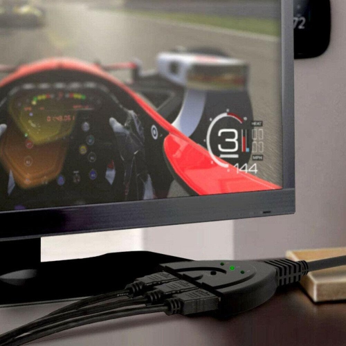 3 Port HDMI-compatible HUB Switch 1080P HD 3 in 1 out Video Audio Splitter