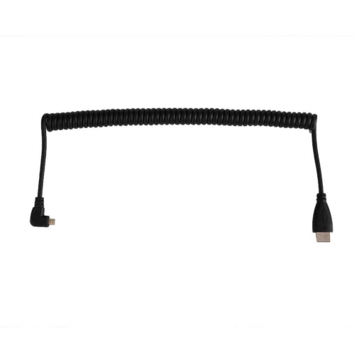 Right Angled 90 Degree Micro HDMI-compatible to HDMI-compatible Cable Teles