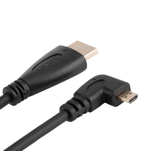 Right Angled 90 Degree Micro HDMI-compatible to HDMI-compatible Cable Teles