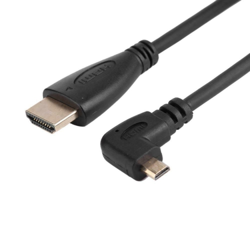 Right Angled 90 Degree Micro HDMI-compatible to HDMI-compatible Cable Teles