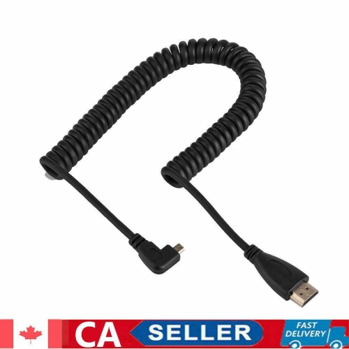 Right Angled 90 Degree Micro HDMI-compatible to HDMI-compatible Cable Teles