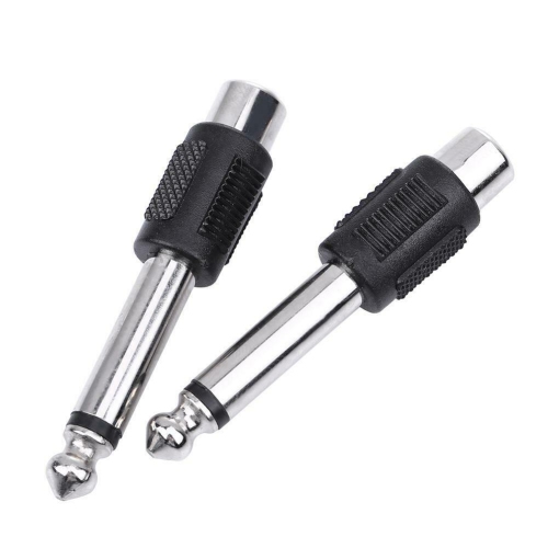 4pcs RCA/AV Female to 6.35mm 1/4 Inch Male Mono Audio Adapters Connecters