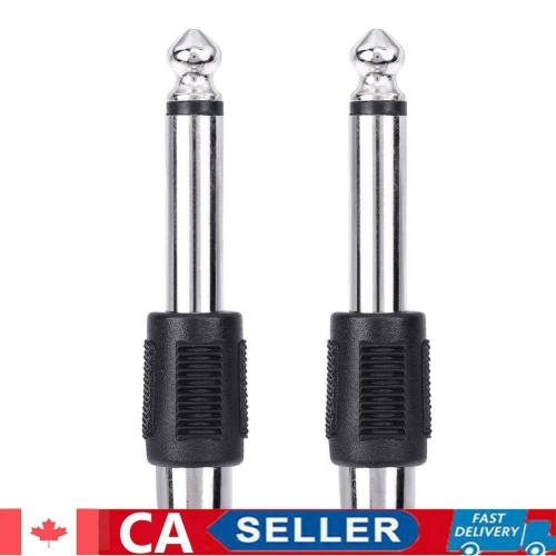 4pcs RCA/AV Female to 6.35mm 1/4 Inch Male Mono Audio Adapters Connecters