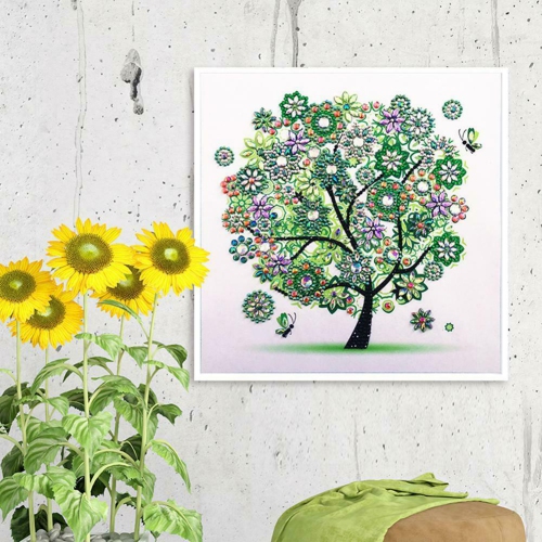 5D DIY Special-shaped Drill Diamond Painting Tree Spring Cross Stitch Kit