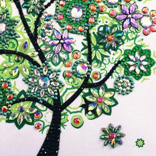 5D DIY Special-shaped Drill Diamond Painting Tree Spring Cross Stitch Kit