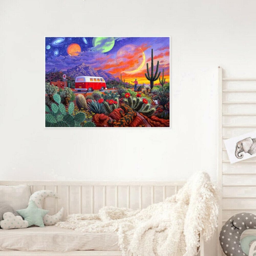 5D DIY Diamond Painting Car Plants Full Round Drill Mosaic Drawing Wall Art