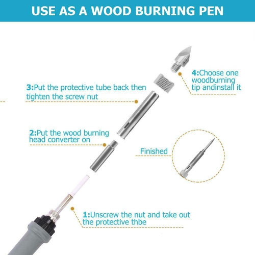 Adjustable Temperature Soldering Iron Wood Burning Pyrography Tool Kit