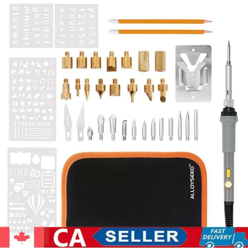Adjustable Temperature Soldering Iron Wood Burning Pyrography Tool Kit