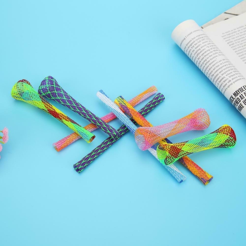 12pcs Plastic Flexible Colorful Cat Spring Toys Pet Interactive Playing Toy