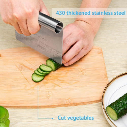 ISTAR Multi-Purpose Stainless Steel Scraper/Chopper with Contoured Grip