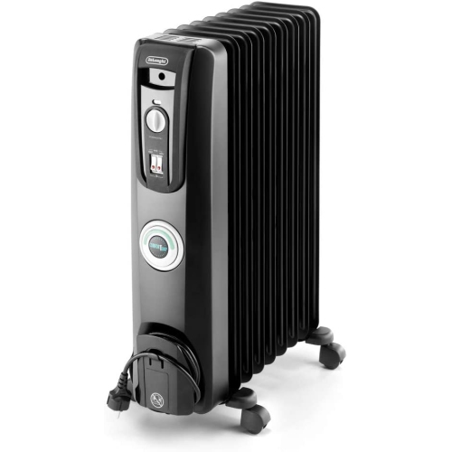 Oil-Filled Radiator Space Heater, Quiet 1500W, Adjustable Thermostat, 3 Heat Settings, Energy Saving, Safety Features, Black, Comfort Temp