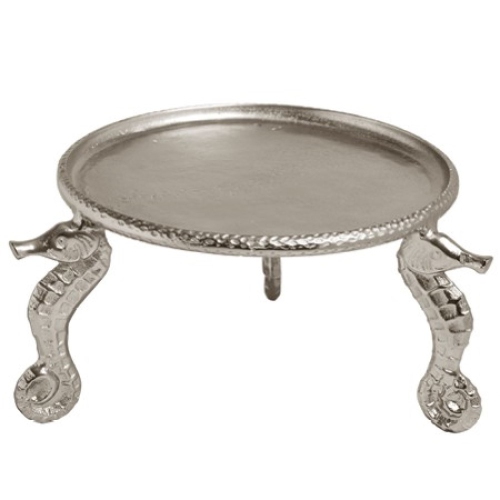 Traditional Silver Seahorse Stand