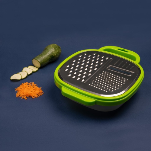 ISTAR 3 in 1 Stainless Steel Multicolour Blades Vegetables and Fruits Grater Slicer Peeler Kitchen Tool with Container Box