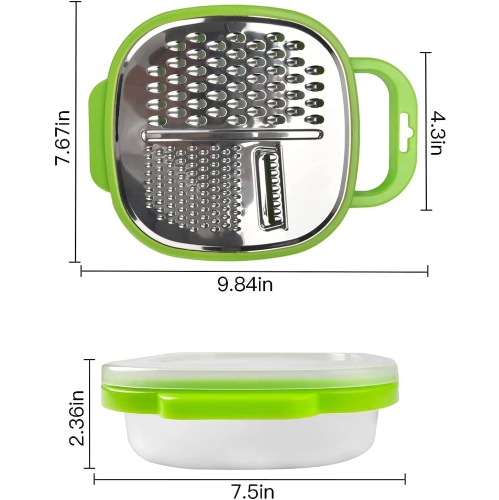 ISTAR 3 in 1 Stainless Steel Multicolour Blades Vegetables and Fruits Grater Slicer Peeler Kitchen Tool with Container Box