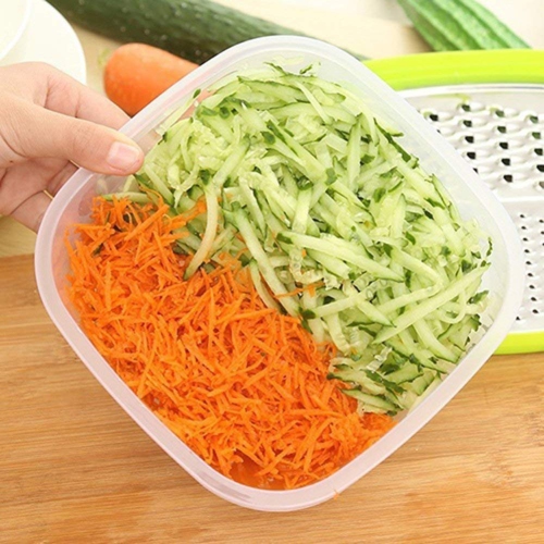 ISTAR 3 in 1 Stainless Steel Multicolour Blades Vegetables and Fruits Grater Slicer Peeler Kitchen Tool with Container Box