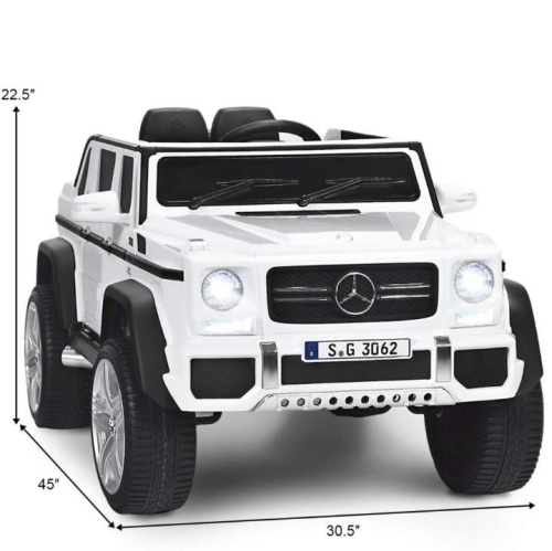 KidsVIP Kids Ride on Mercedes Benz Maybach G650 12 V électrique 4x4 à TI alimenté par batterie : Roues en caoutchouc, 1 siège en cuir,