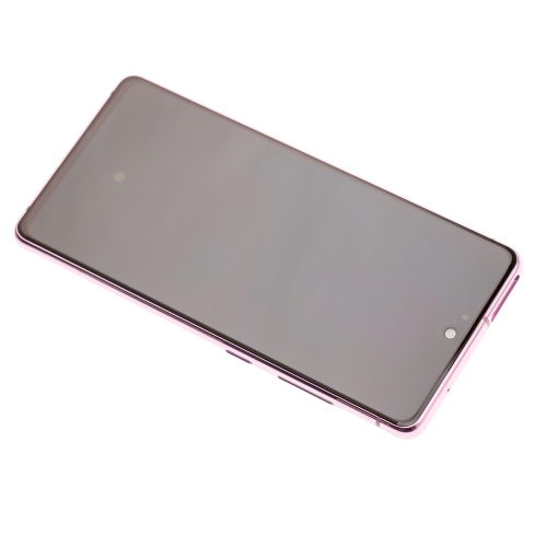 Refurbished - OLED Display Touch Screen Digitizer Assembly + Frame For Samsung Galaxy S20 FE 5G (SM-G781W)-Cloud Lavender