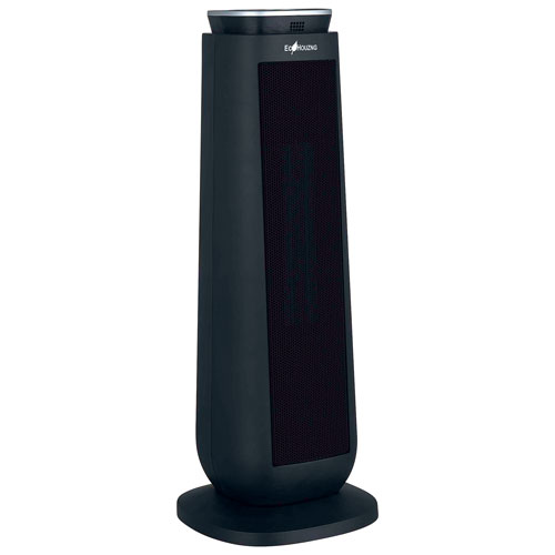 Ecohouzng Oscillating Tower Ceramic Heater - 10" - Black