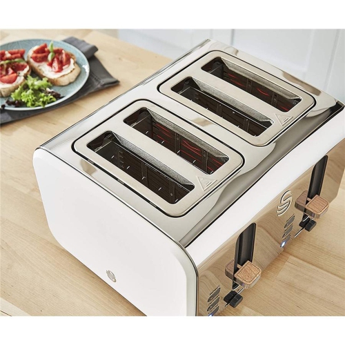Swan - Nordic Collection 4 Slice Toaster, 1500W, Matte White