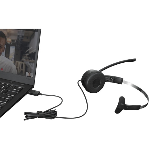 Lenovo On-Ear Headsets with Noise Cancelling Mic - Black