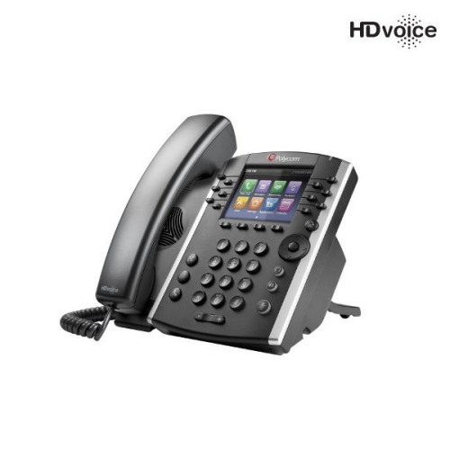 Polycom® VVX 410 téléphone IP 12 x ligne totale - VoIP - identification de l'appelant - haut-parleur - 2 x réseau, PoE - remis à neuf