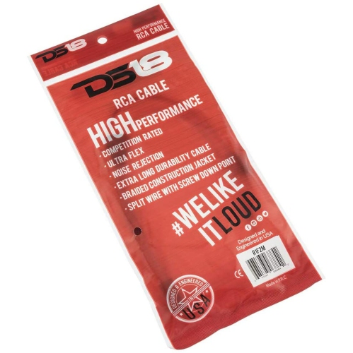 DS18 R1F2M Female to (2) Male Ultra Flex Y Adapter RCA Cable