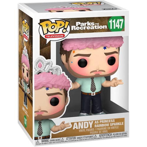 Pop Television Parks and Recreation 3.75 Inch Action Figure - Andy as Princess Rainbow Sparkle #1147