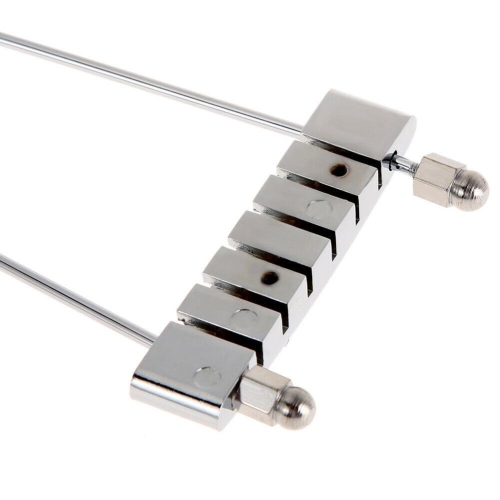 Cordier en acier à 6 cordes, chevalet en alliage de zinc, accessoire pour guitare, argenté)